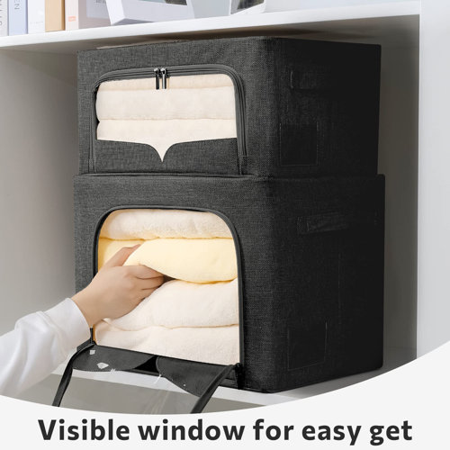 Latitude Run® Fabric Storage Bin Set of 3 Wayfair